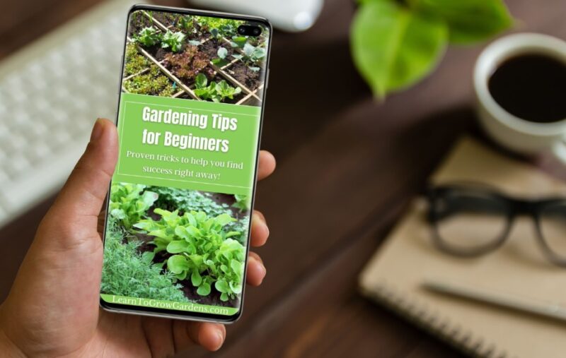 Mobile gardening guide, offering tips for beginners